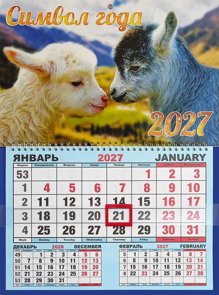Календарь шорт СГ Два козлика