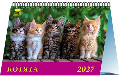 Календарь домик 20х14 Котята