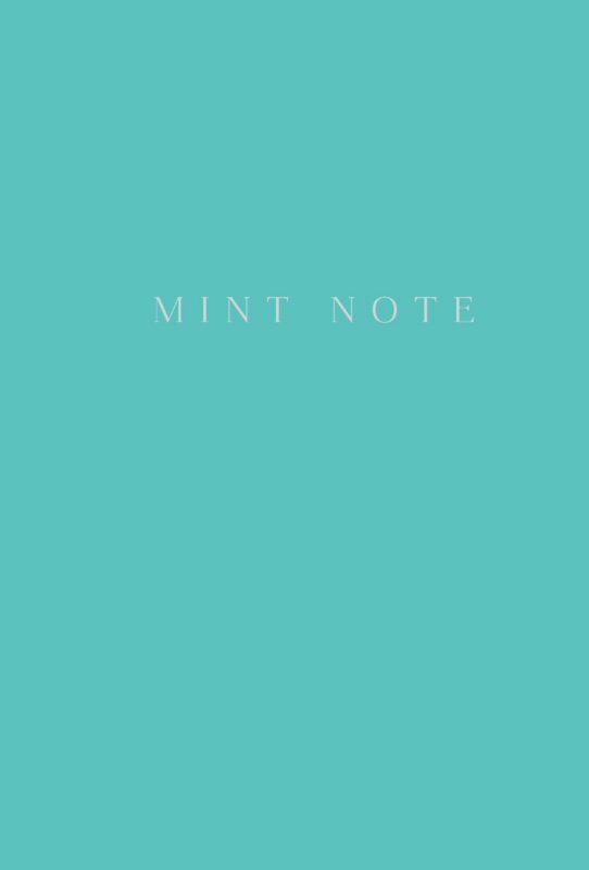 Mint Note. Стильный блокнот с "мятными" страницами
