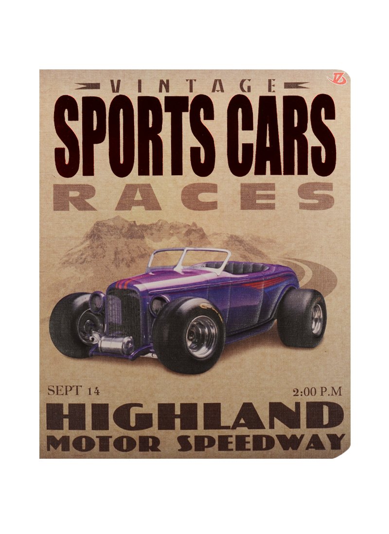 Тетрадь в клетку Academy Style, "Старинные авто", 48 листов, в ассортименте