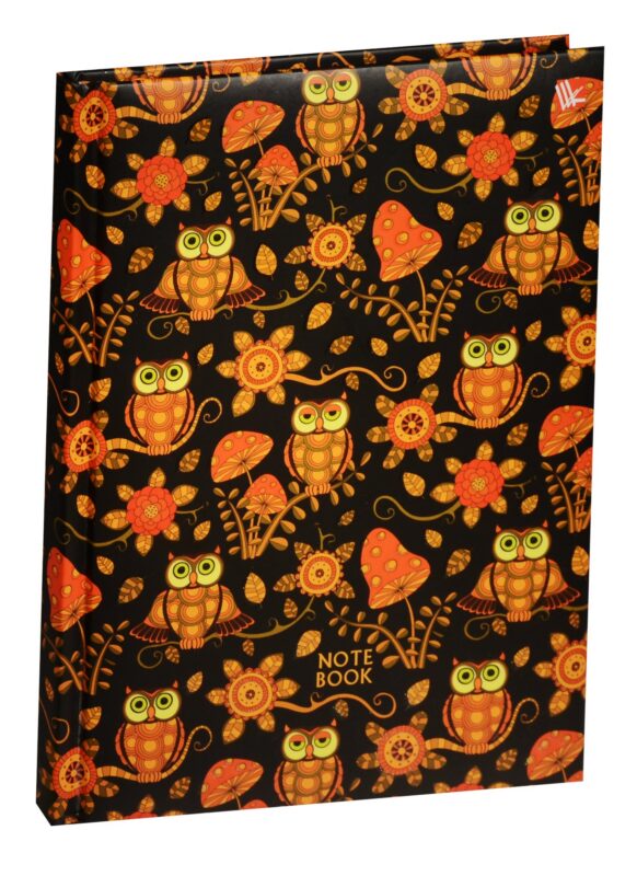 Книга для записей А5, 80л "Орнамент. Золотые совы"