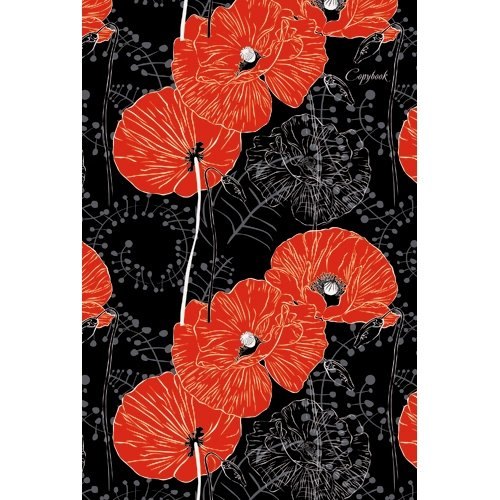 Тетрадь в клетку Unnika, "Графика. Сияющие маки", А5, 80 листов