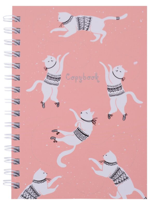 Тетрадь в клетку Listoff, "Графика. Кошки-балерины", 80 листов