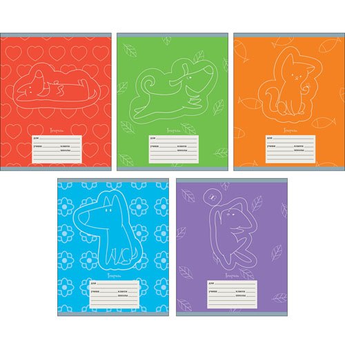 Тетрадь в линейку Unnika, "Кот и пёс (графика)", А5, 24 листа