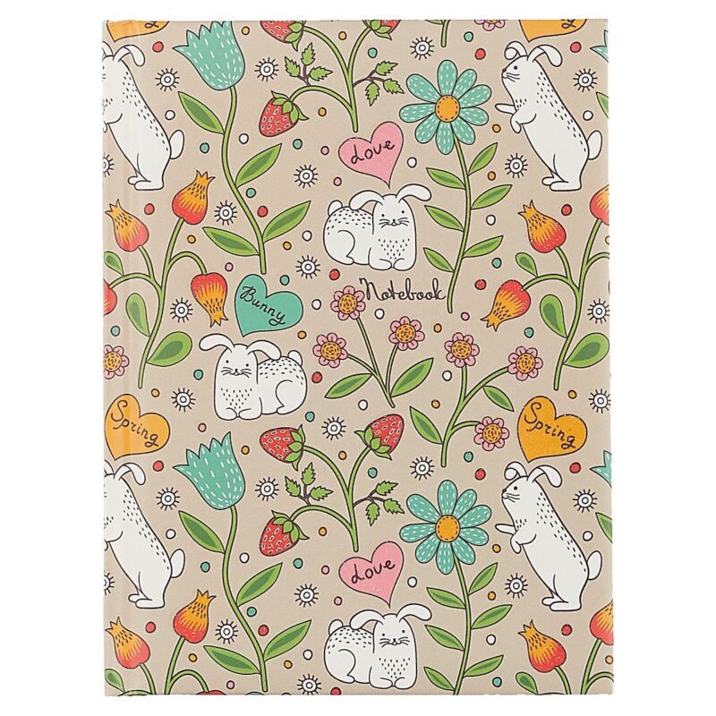 Записная книжка «Зайки на лужайке», 48 листов, А6