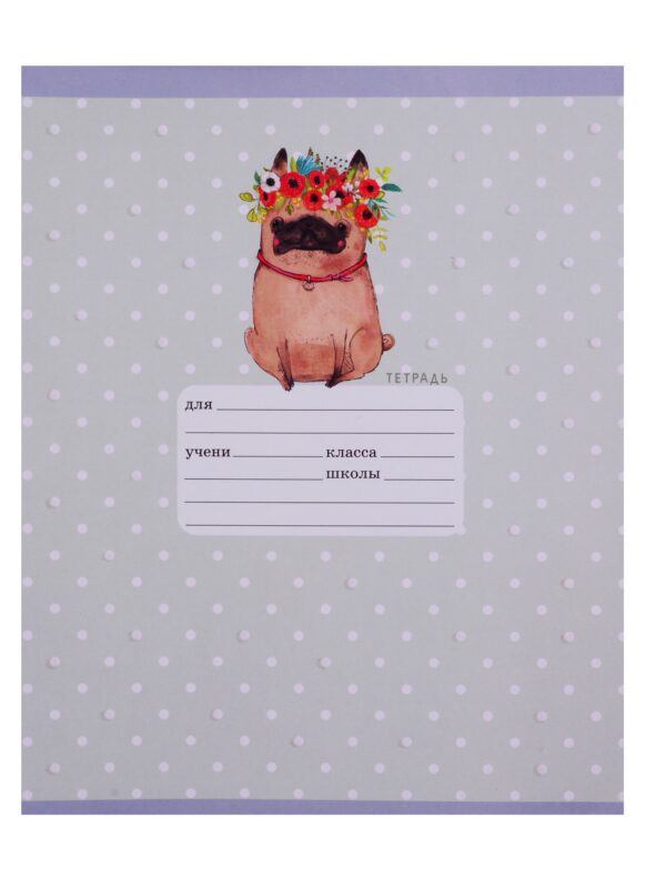 Тетрадь в клетку Unnika, "Зверушки (графика)", 12 листов, в ассортименте