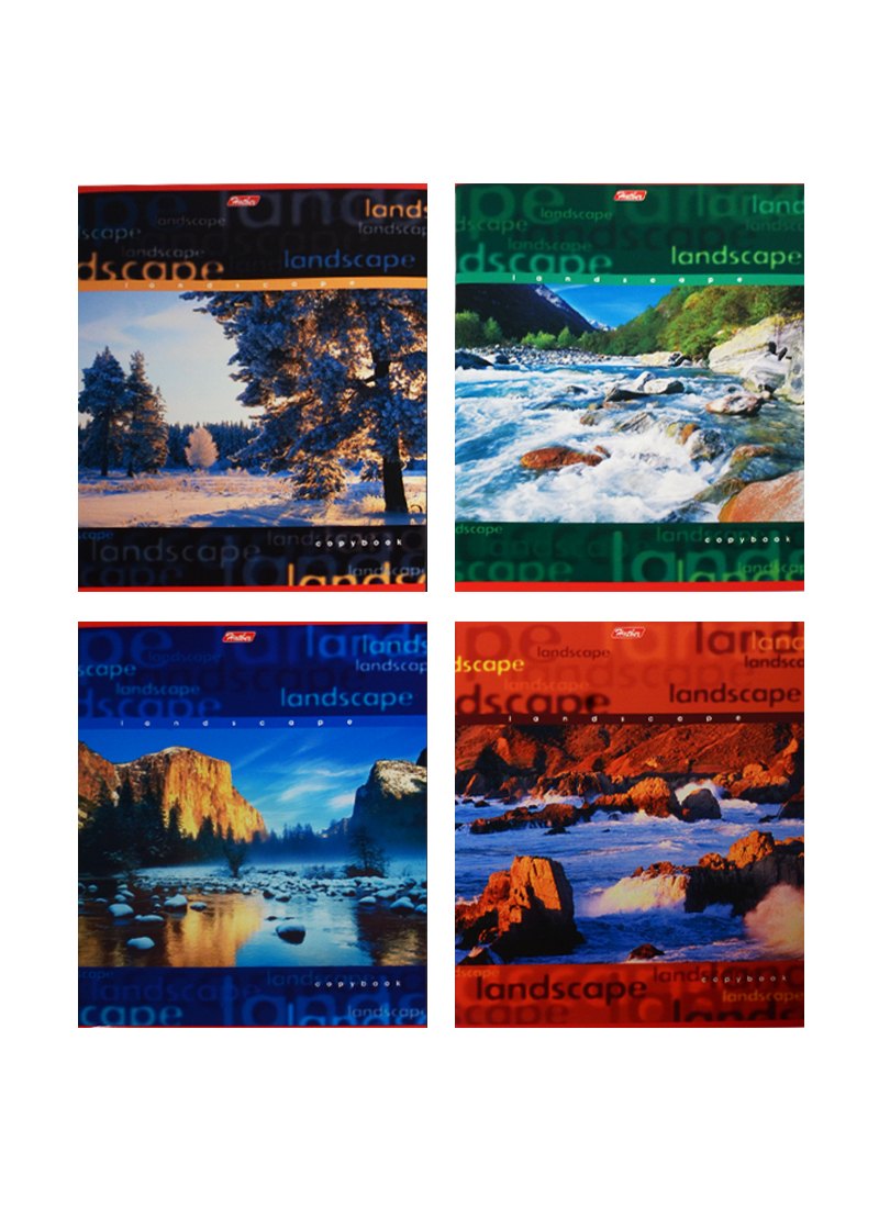 Тетрадь в линейку Hatber, "Пейзажи", 96 листов, в ассортименте