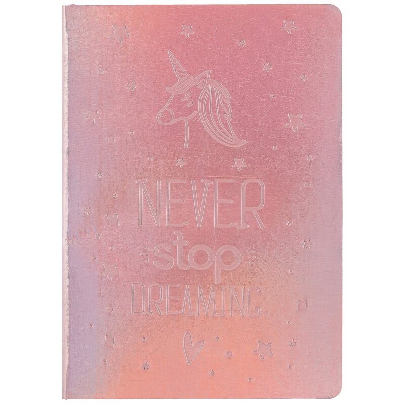 Книга для записей в линейку «Dreaming», розовый, B6, 80 листов + 48 наклеек