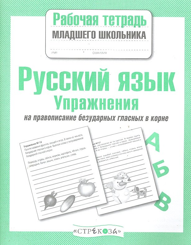 Русский язык. Упражнения на правописание безударных гласных в корне. Рабочая тетрадь