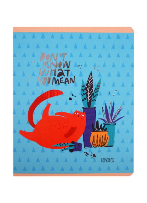 Тетрадь в клетку Unnika, "Озорной кот", 48 листов, в ассортименте