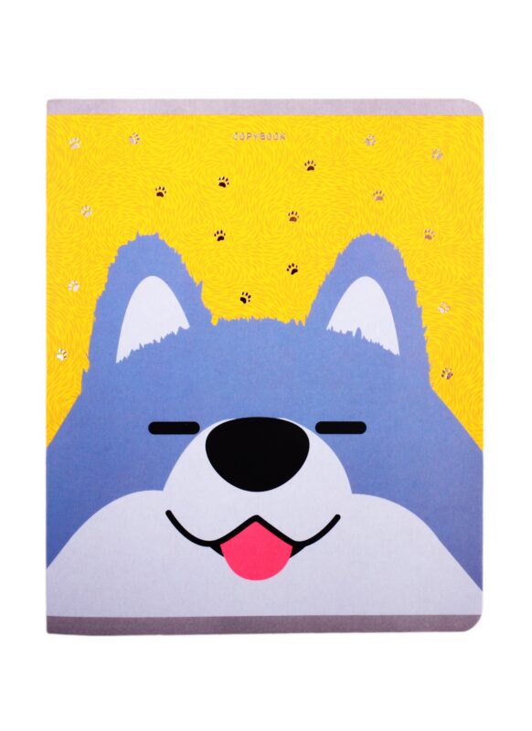 Тетрадь в клетку Unnika, "Счастливый пес", 48 листов, в ассортименте