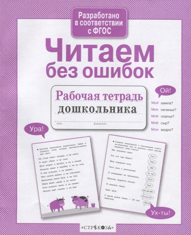 Читаем без ошибок. Рабочая тетрадь дошкольника