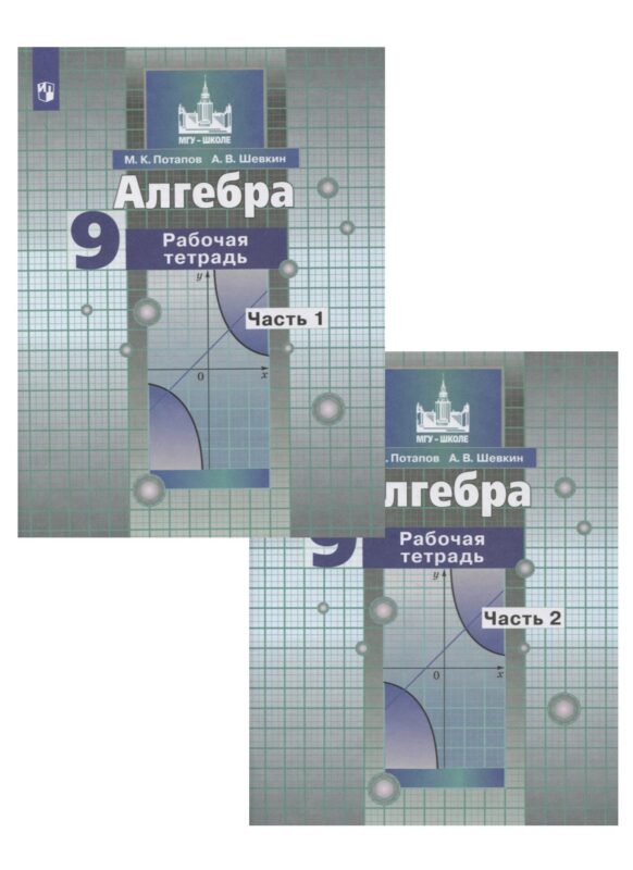 Алгебра. 9 класс. Рабочая тетрадь в 2-х частях. Часть1. Часть 2 (к учебнику Никольского)