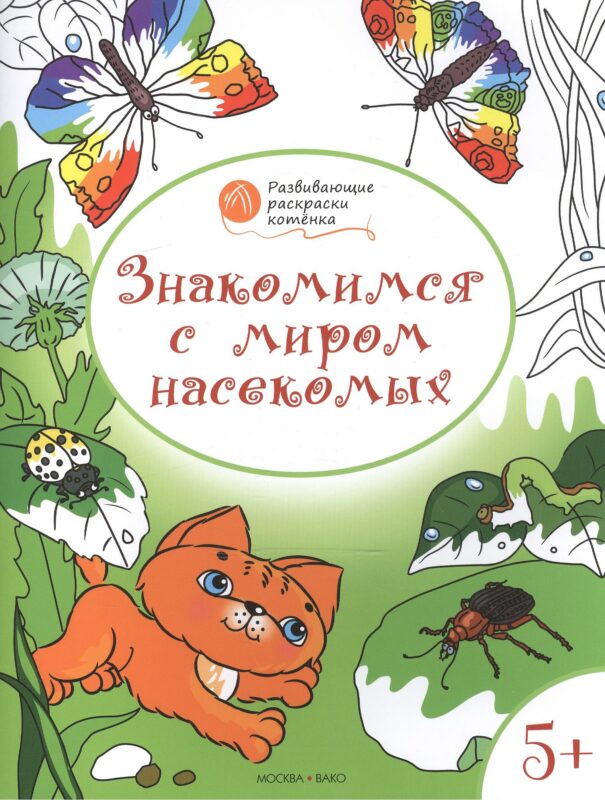 Развивающие раскраски 5+. Знакомимся с миром насекомых