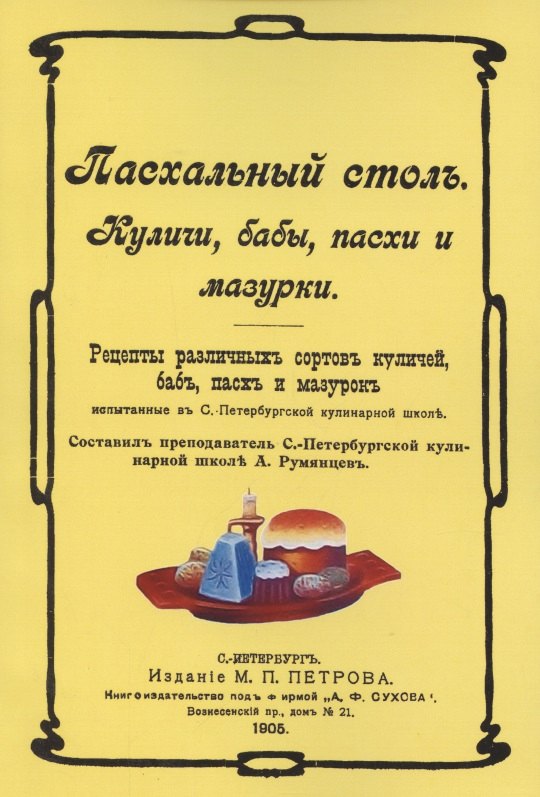 Пасхальный стол. Куличи, бабы, пасхи и мазурки