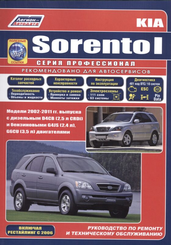 Кia Sorento модели с 2002 г.выпуска