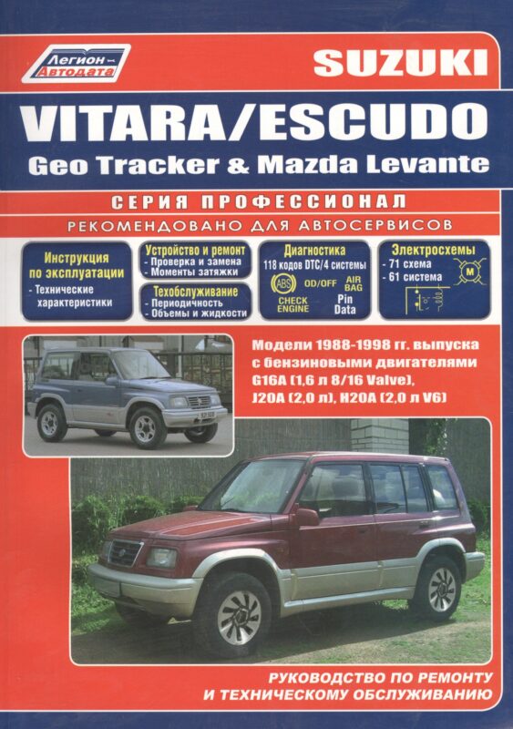 Suzuki Vitara / Escudo. Модели 1988-1998 гг. выпуска. Устройство, техническое обслуживание и ремонт (черно-белое издание)