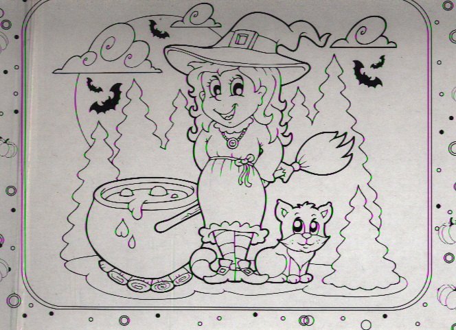 Чудесный чемоданчик. Раскраска. Маленькая волшебница