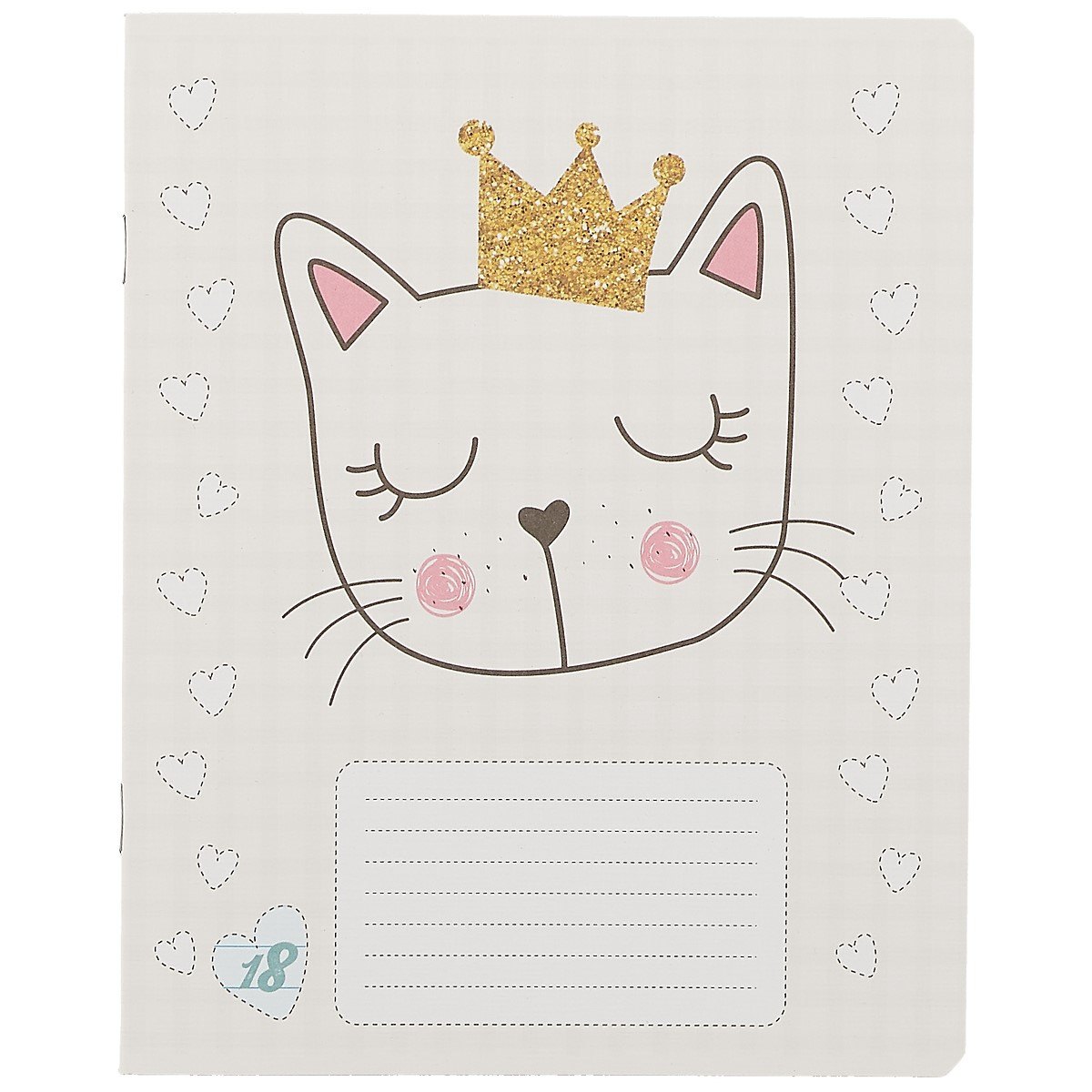 Тетрадь в линейку Academy Style, "Звери в коронах", 18 листов, в ассортименте