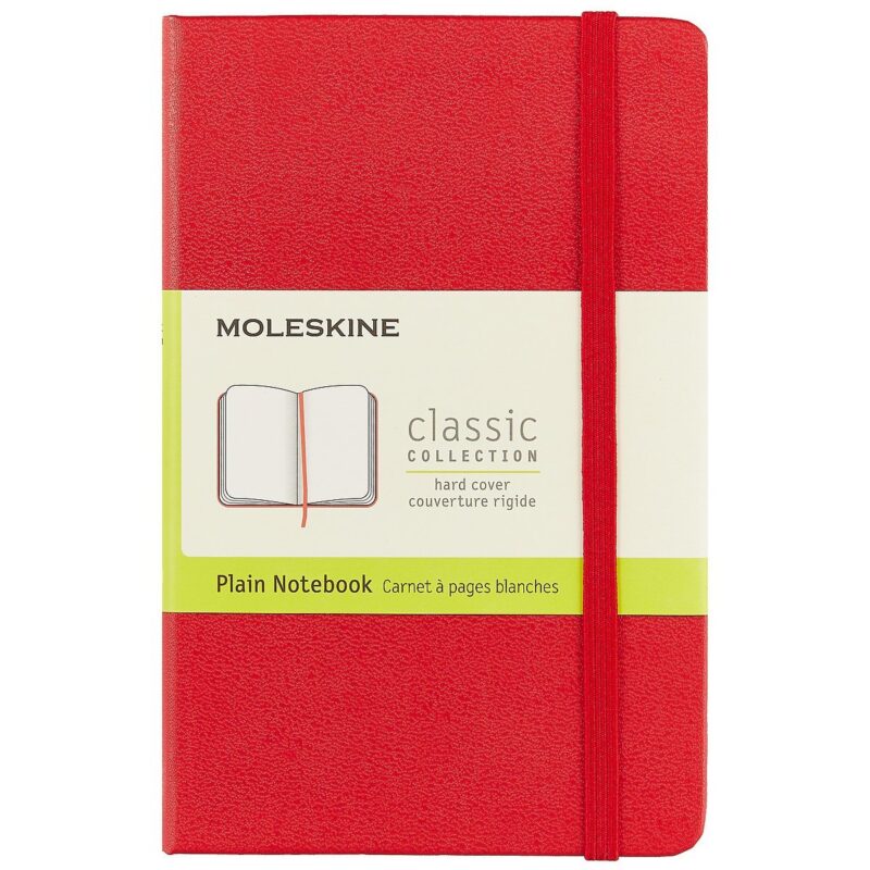 Записная книжка Moleskine Classic Pocket, нелинованная, красная, 96 листов, А6