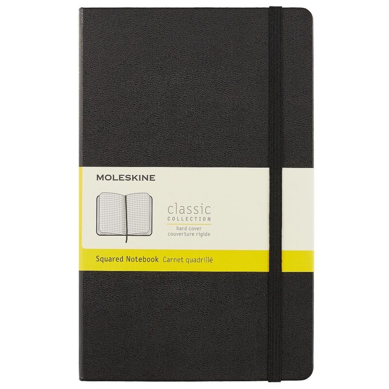 Книга для записей Moleskin Classic Large, твёрдая обложка, чёрная, 120 листов, А5