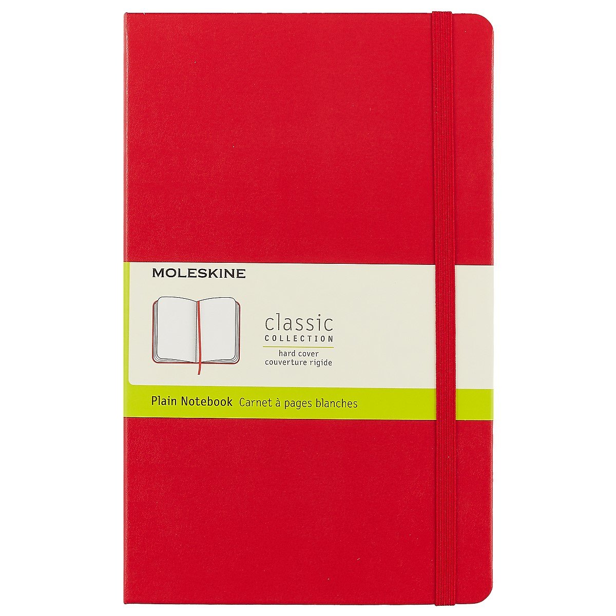 Книга для записей Moleskin Classic Large, твёрдая обложка, красная, 120 листов, А5