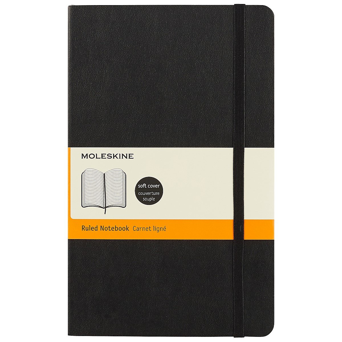 Книга для записей Moleskin Classic Soft, мягкая обложка, чёрная, 96 листов, А5