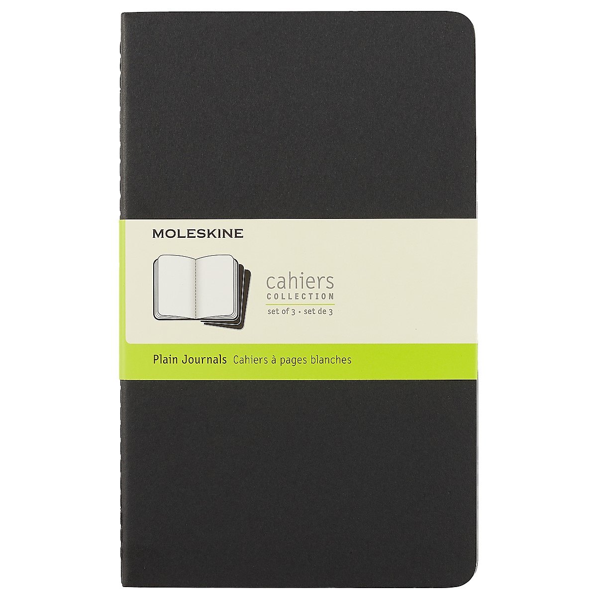 Набор книг для записей Moleskin Cahier Journal Large, 3 штуки, чёрные, 40 листов, А5