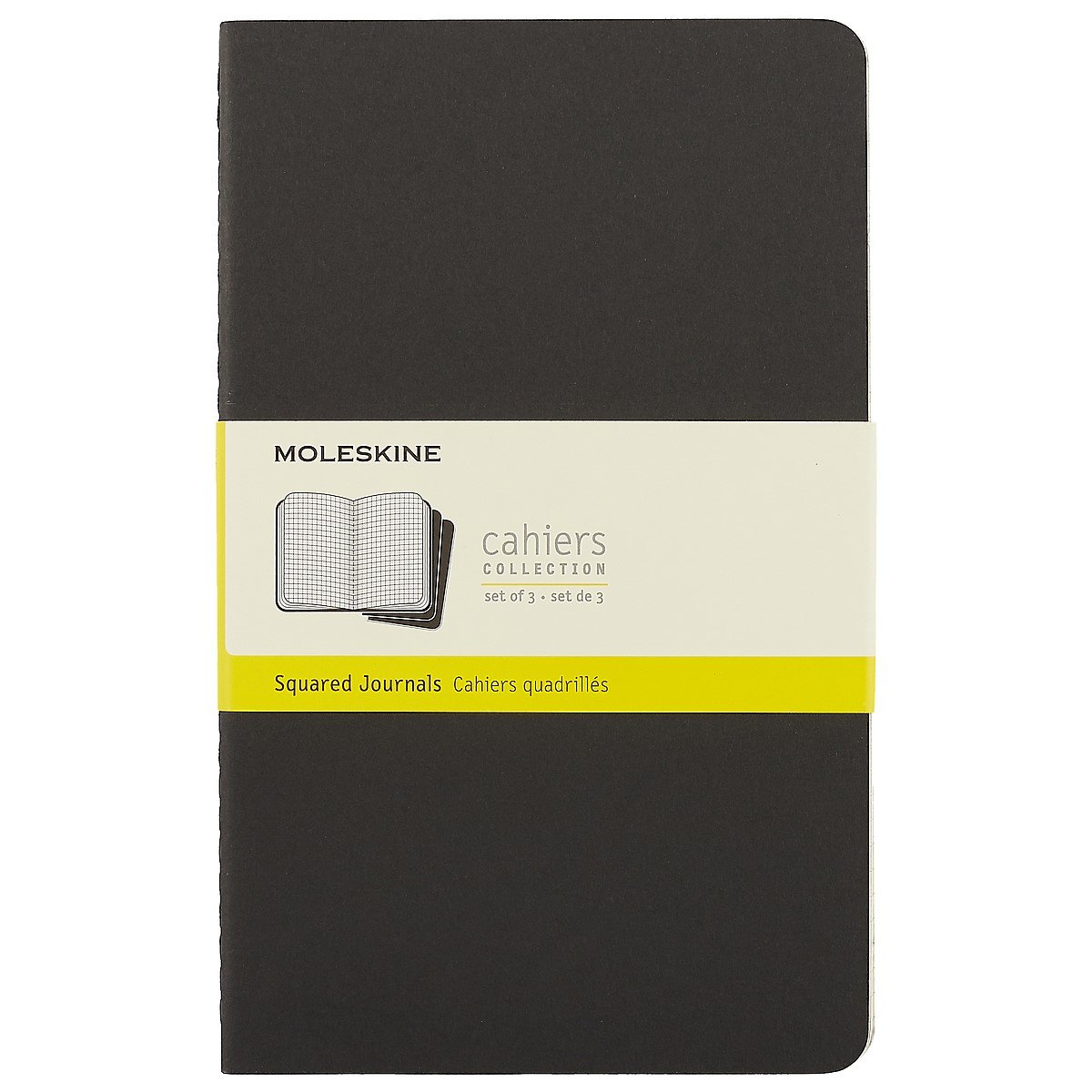 Набор книг для записей Moleskin Cahier Journal Large, 3 штуки, чёрные, 40 листов, А5