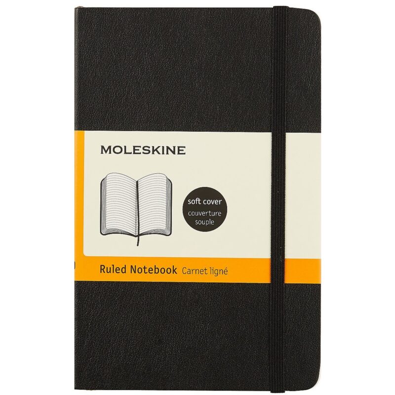Записная книжка Moleskine Classic Soft, линейка, чёрная, 96 листов, А6