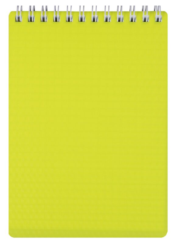 Блокнот А6 80л кл. "DIAMOND" пласт.обл, спираль, ассорти