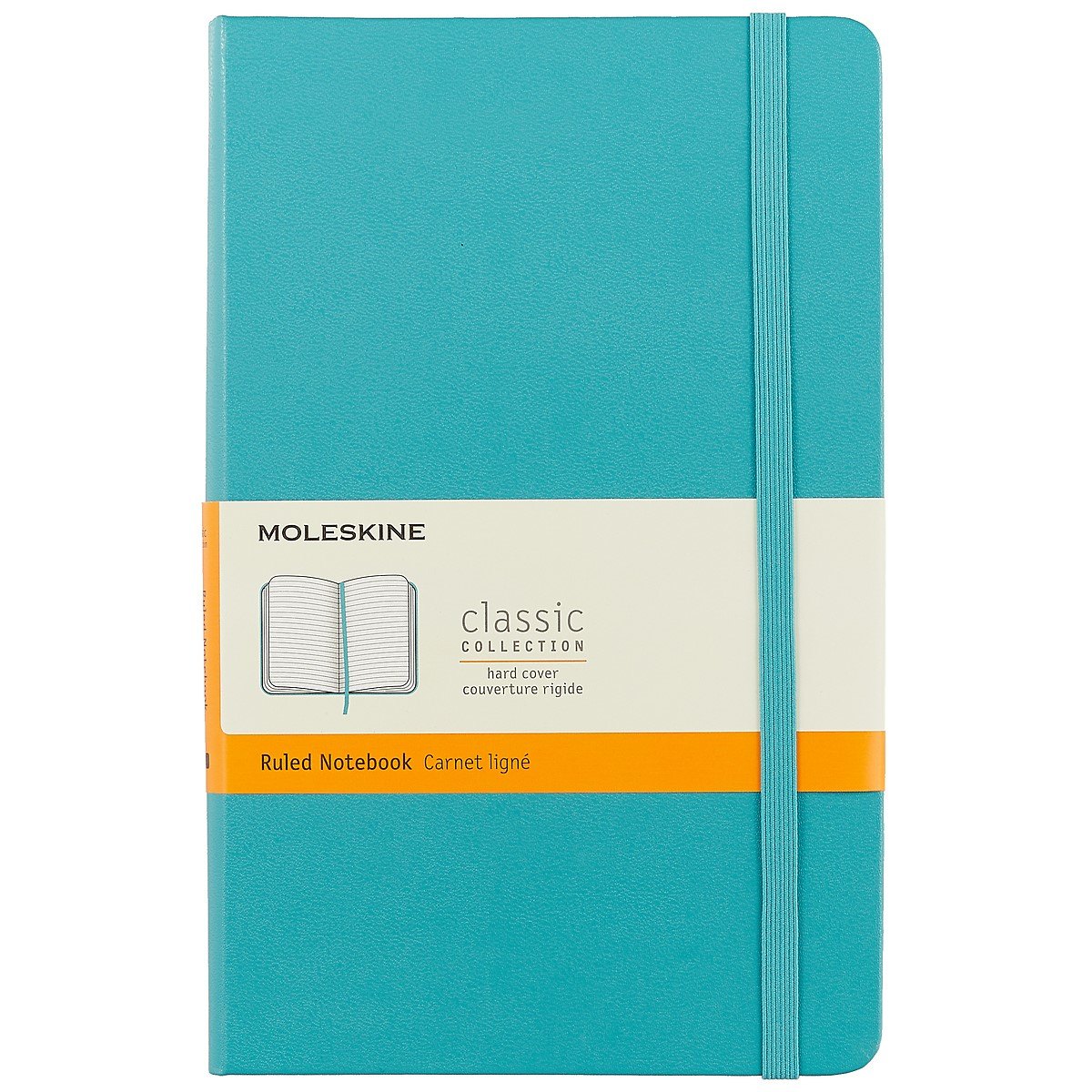 Книга для записей Moleskin Classic Large, твёрдая обложка, голубая, 120 листов, А5
