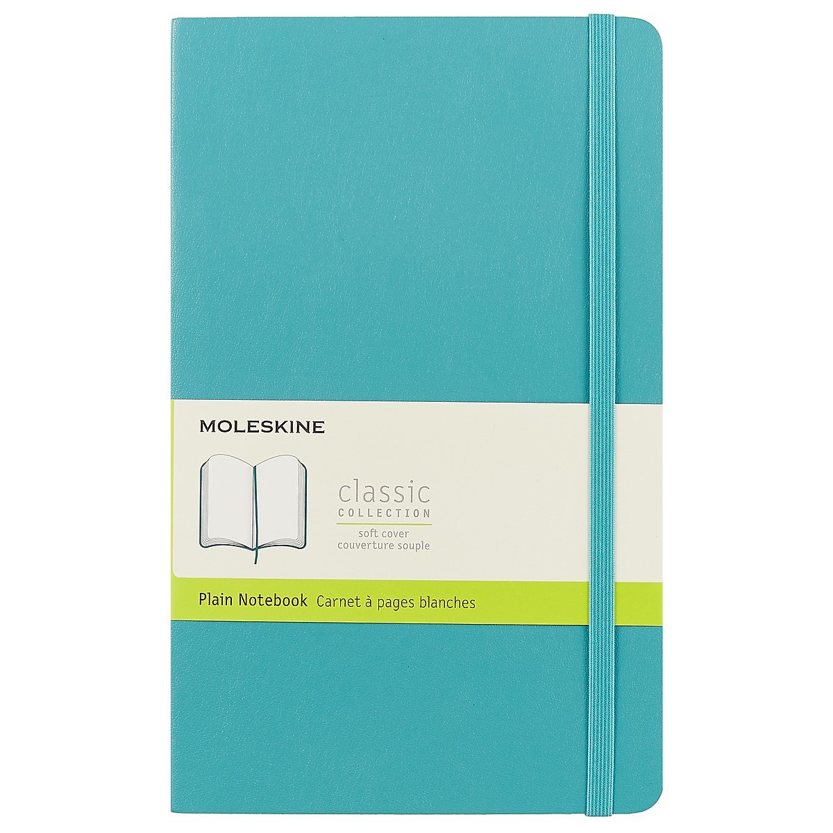 Книга для записей Moleskin Classic Soft, мягкая обложка, светло-бирюзовая, 96 листов, А5