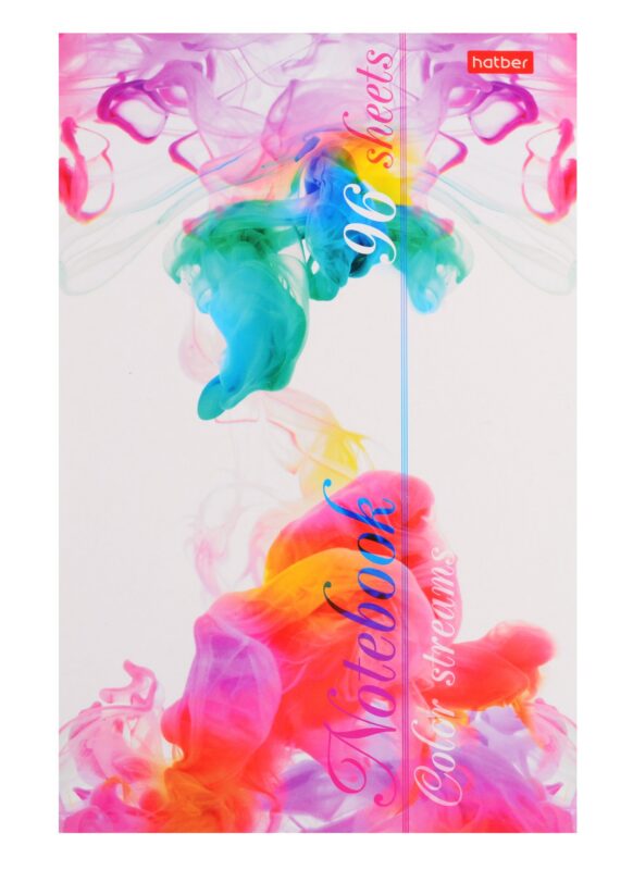 Блокнот А5 96л кл. "Потоки цвета" карт.обл., скоба