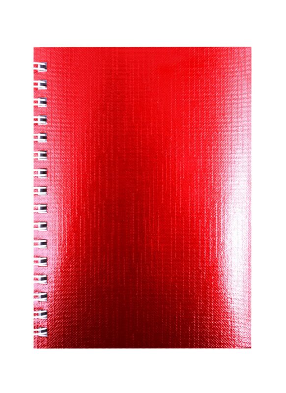 Записная книжка А6 80л кл. "METALLIC" обл. красн.бумвинил, гребень