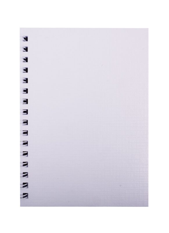 Записная книжка А6 80л кл. "METALLIC" обл. бел.бумвинил, гребень