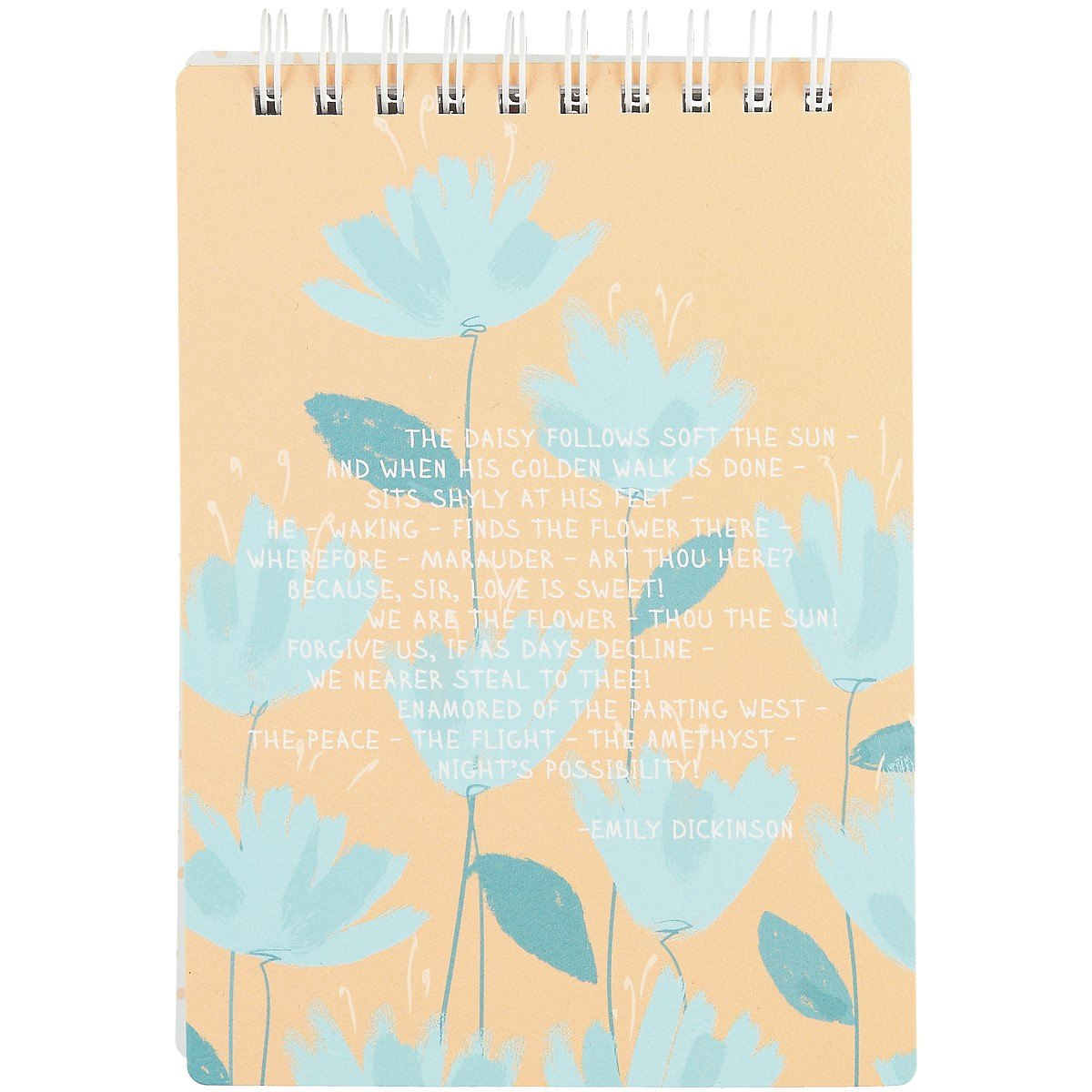 Блокнот А6 100л кл. "Pastel", голубые цветы, мягк.переплет, ламинация, спираль