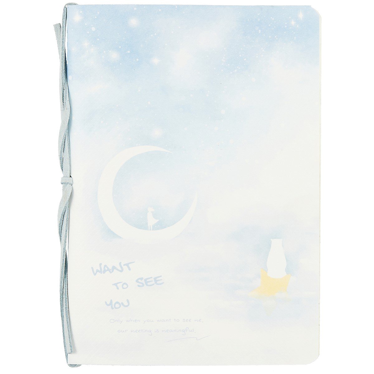 Записная книжка А6 58л кл. "Want to see you" сшивка на шнурке