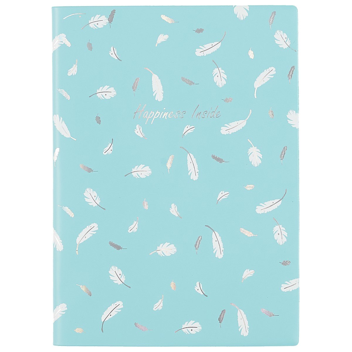 Записная книжка А6+ 56л лин. "СЧАСТЬЕ ВНУТРИ" мягк.переплёт, тиснение фольгой, шелкография, два ляссе, инд.уп.