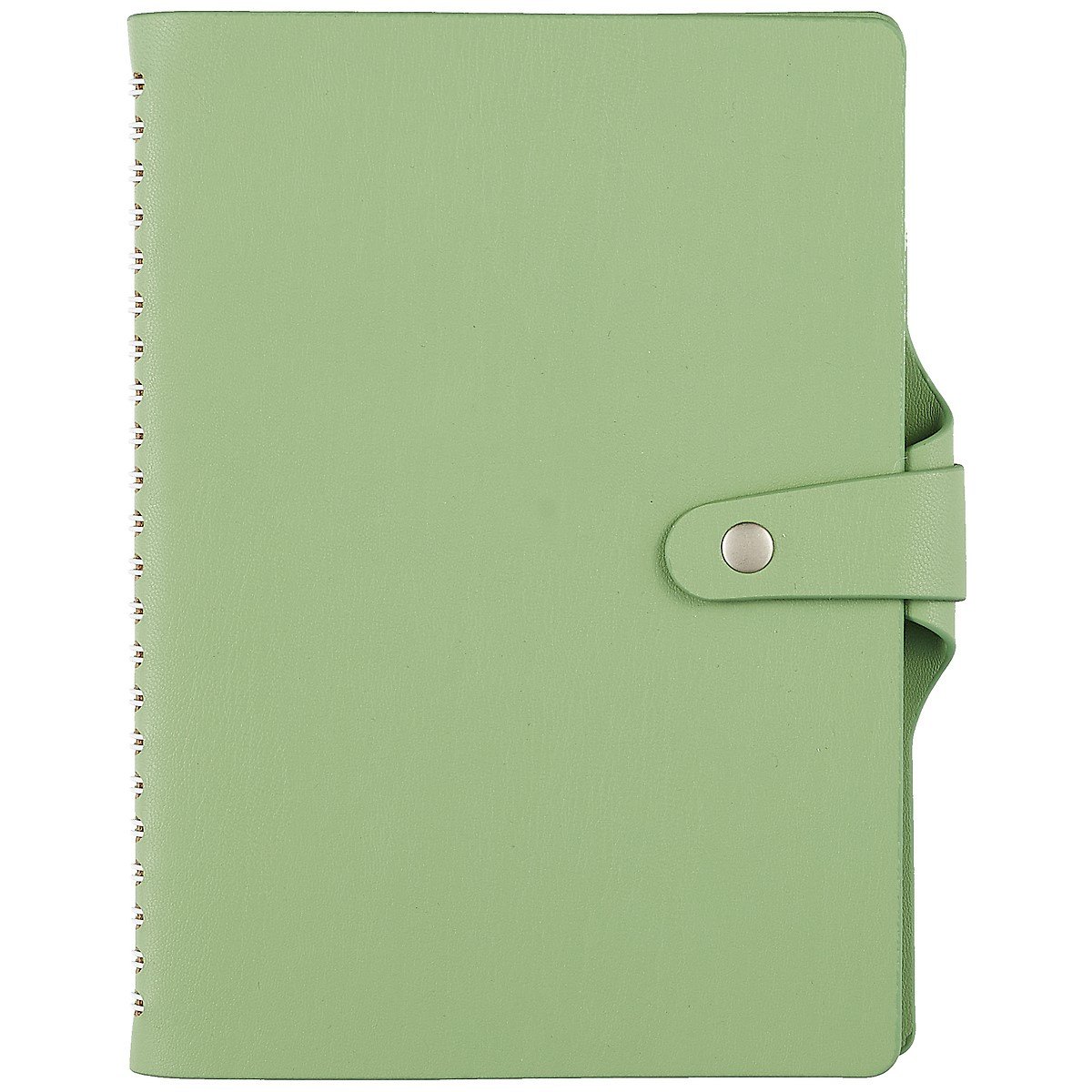 Ежедневник недат. А5 96л "Clear" зеленый, иск.кожа, мягк.переплет, на резинке, ляссе