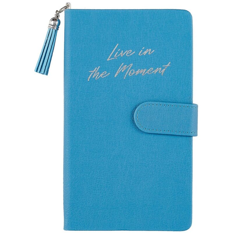 Ежедневник недат. А6+ 120л 110*190 "Буйвол" голубой, кожзам, тв. переплет, магнит.клапан, кисточка, тонир.блок, ляссе