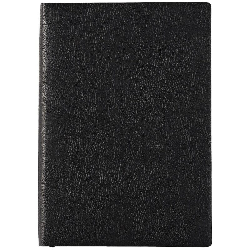 Ежедневник недат. А5 120л "Шеврет экстра" черный, кожзам, мягкий переплет, офсет, ляссе