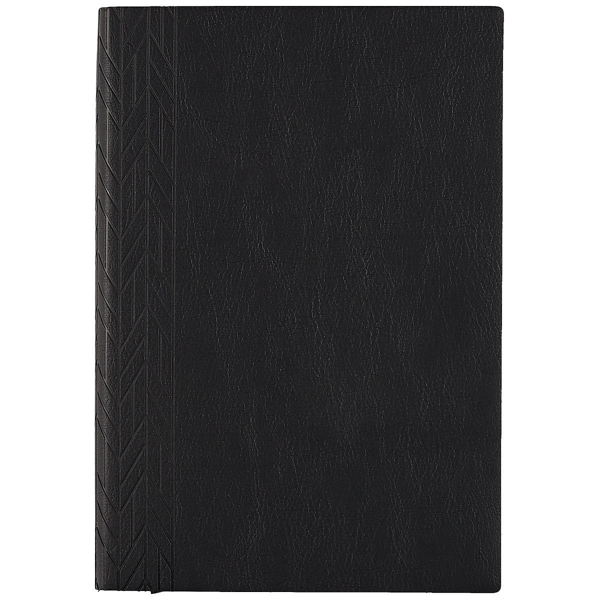 Ежедневник недат. А5 160л "Буйвол" черный, кожзам, мягкий переплет, тонир.блок, ляссе