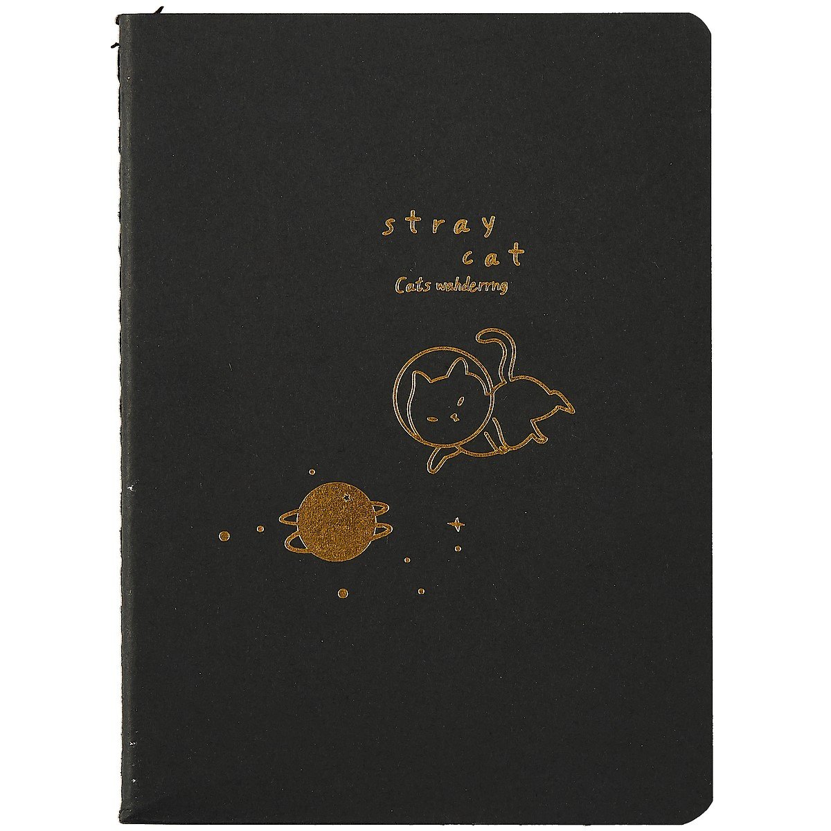Записная книжка А6 26 листов, "Stray Cat", сшивка, черный внутренний блок, в ассортименте