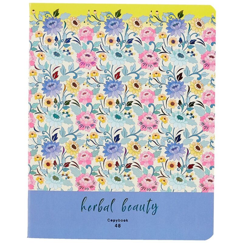Тетрадь в клетку BG, Herbal beauty, 48 листов, в ассортименте