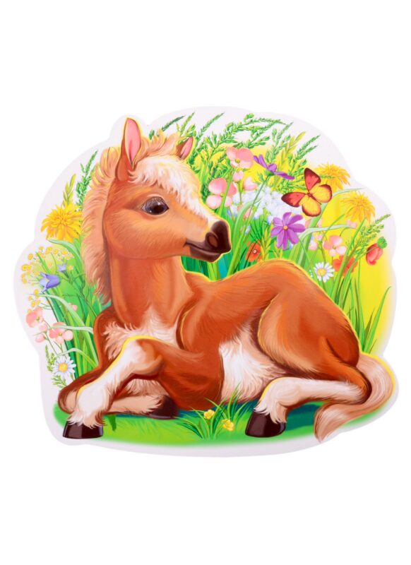 Плакат вырубной А4 "Жеребенок"