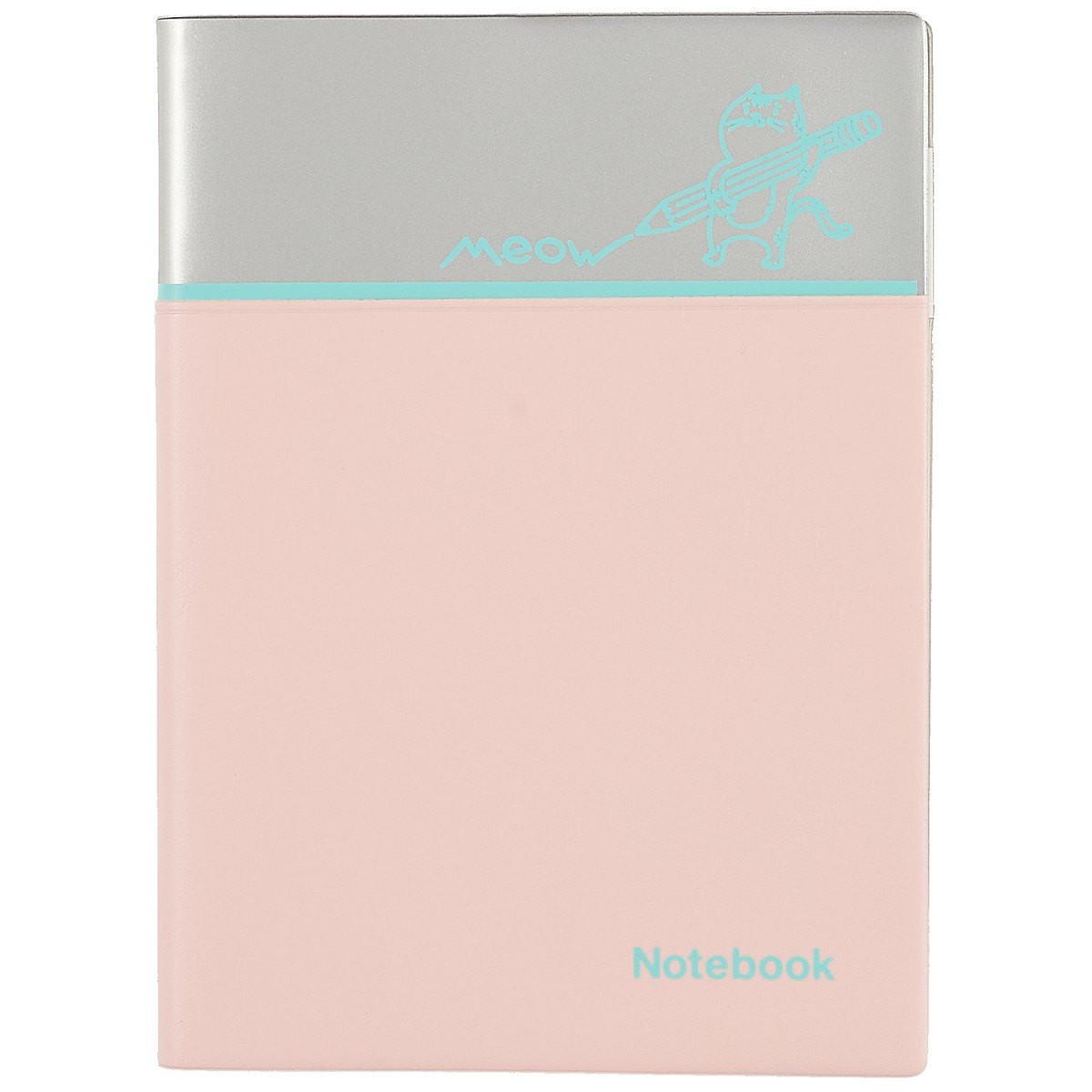 Записная книжка А6+ 96л лин. "КОТ" ПВХ-обл., карман, мягк.переплёт, шелкография, два ляссе, инд.уп.