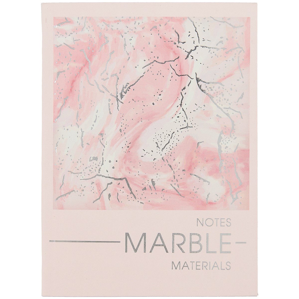 Записная книжка А6 80л тчк. "MATERIALS. MARBLE" интегр.обл., ламинация soft touch, тиснение фольгой
