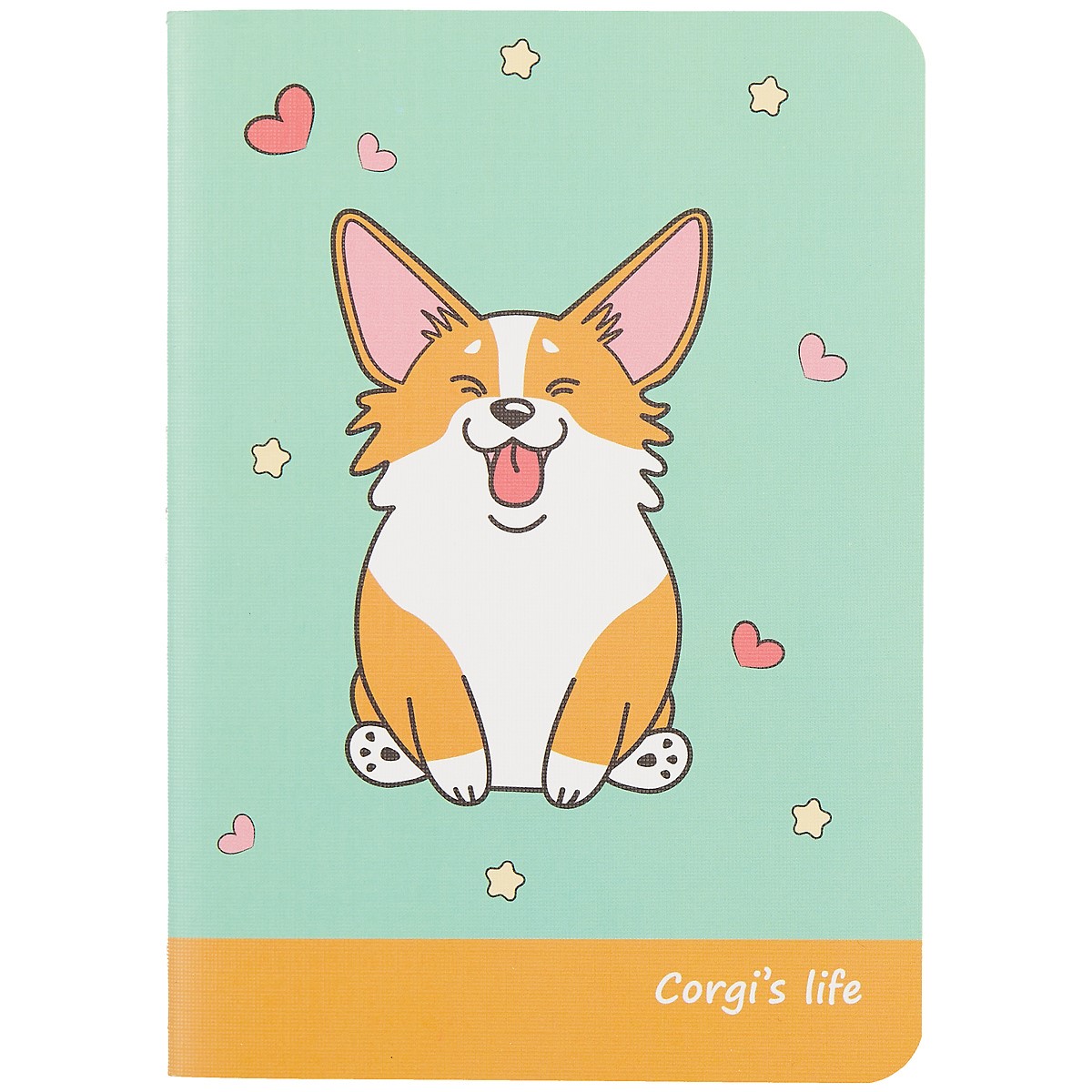 Записная книжка «Corgis life» А6, 32 листа в клетку, сшивка