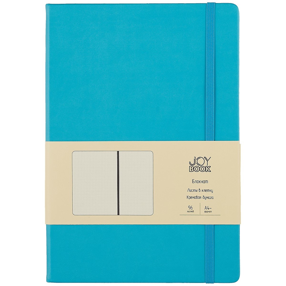 Книга для записей В5 96л кл. "Joy Book. Летнее небо" иск.кожа, тв.переплет, ляссе, резинка, инд.уп.